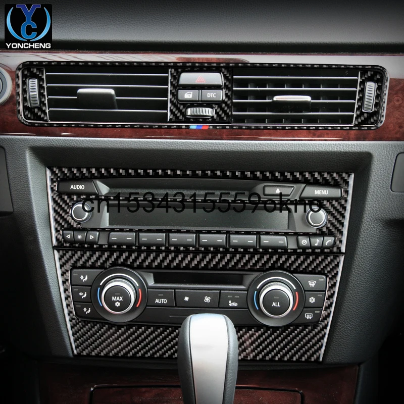 

Аксессуары для модификации интерьера из углеродного волокна для BMW E90 E92 2005-12, центральное управление, дверная шестерня, выходное отверстие, ...