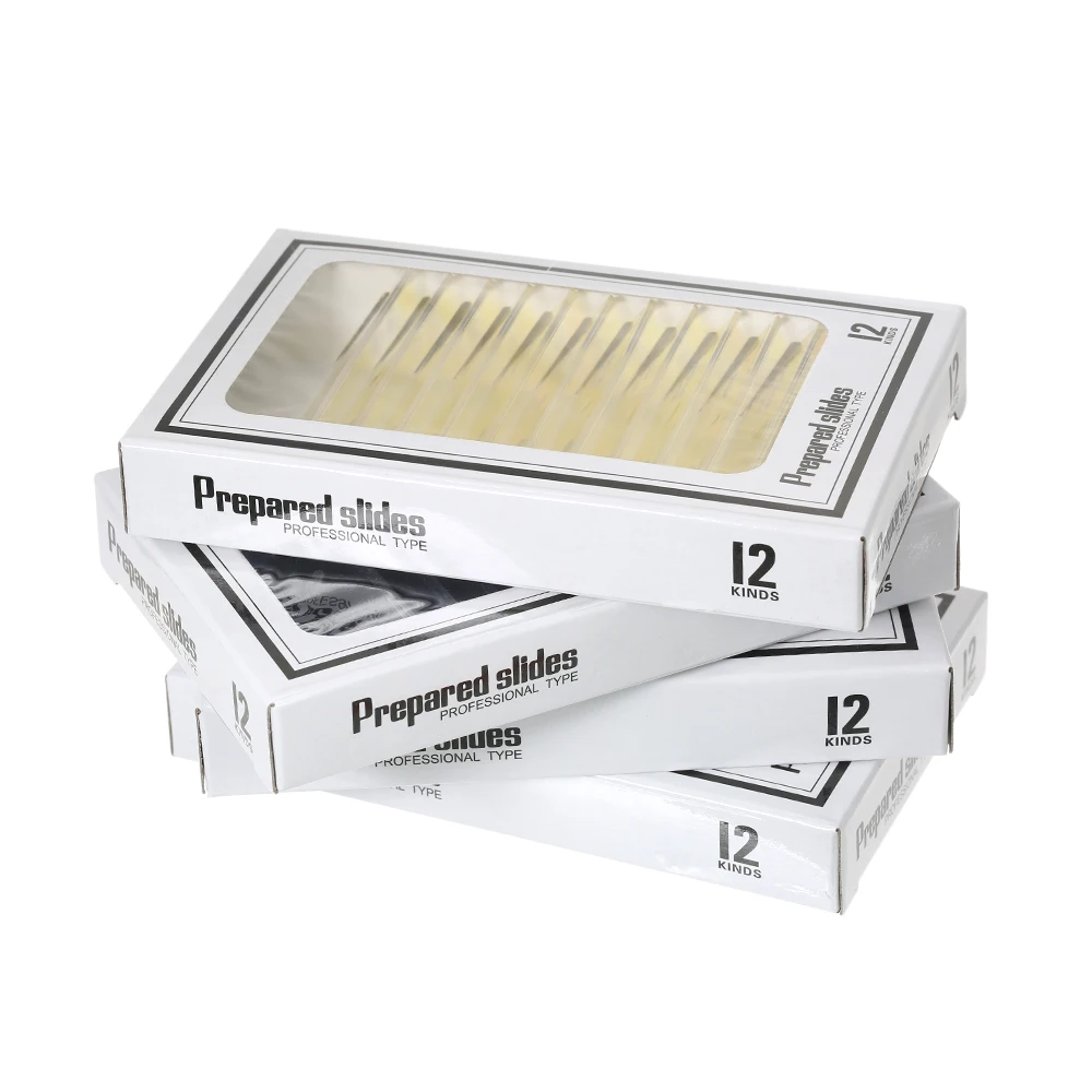 48 шт. подготовлен пластмассовые слайды для микроскопа Биологический микроскоп