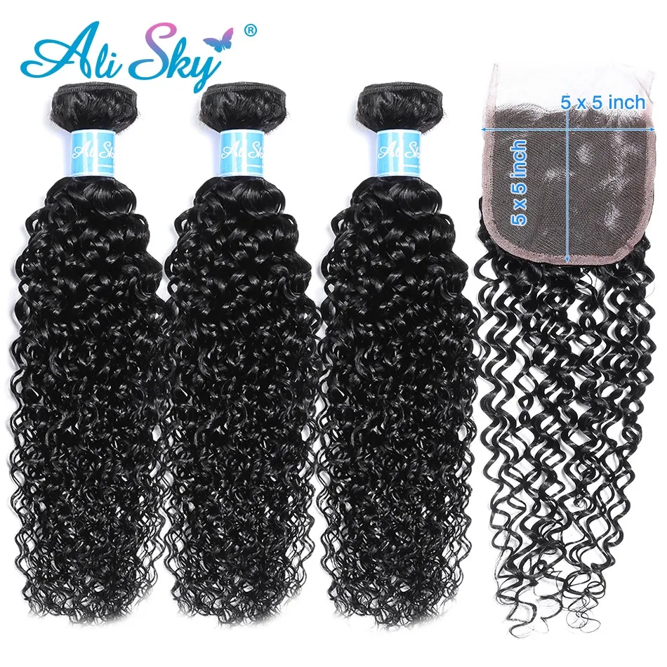 Волосы Alisky монгольские Курчавые Кудрявые пучки с застежкой 5 Х5 пряди Remy