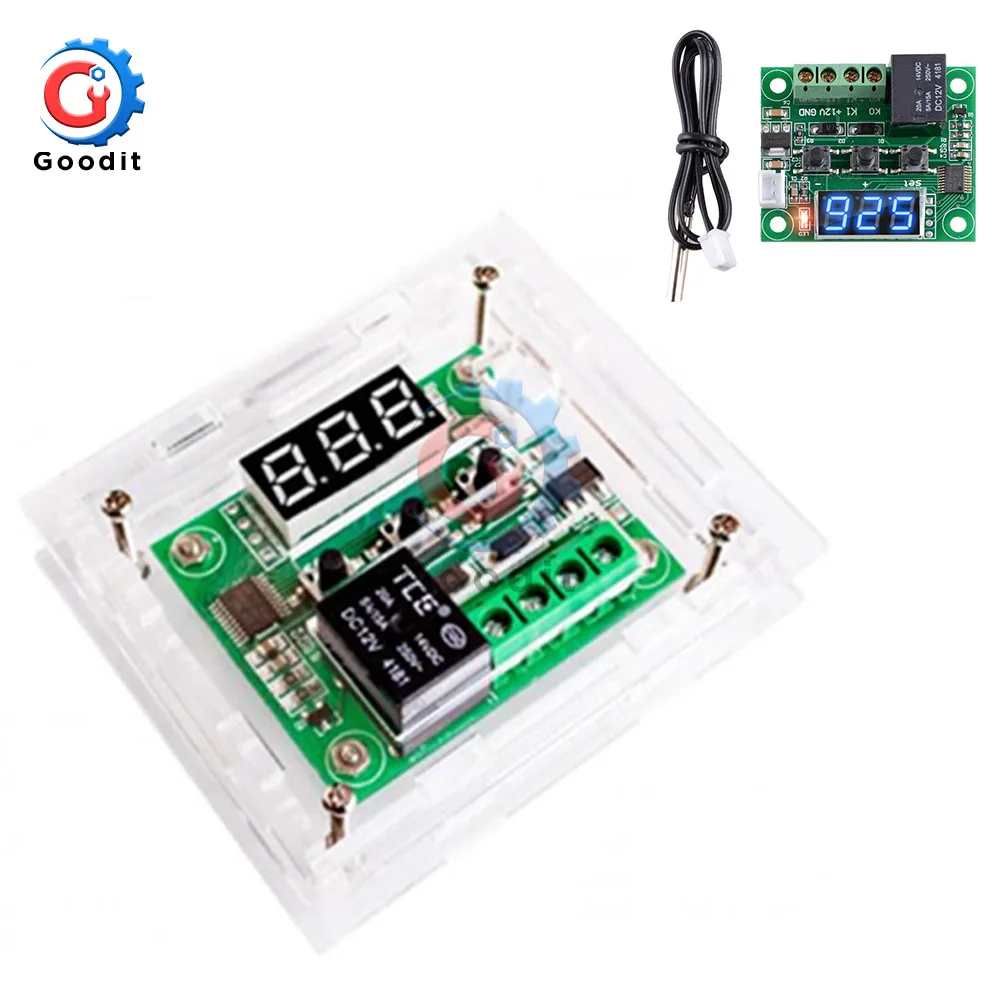 W1209 DC 12V температура отопления охлаждения Термостат Регулятор температуры