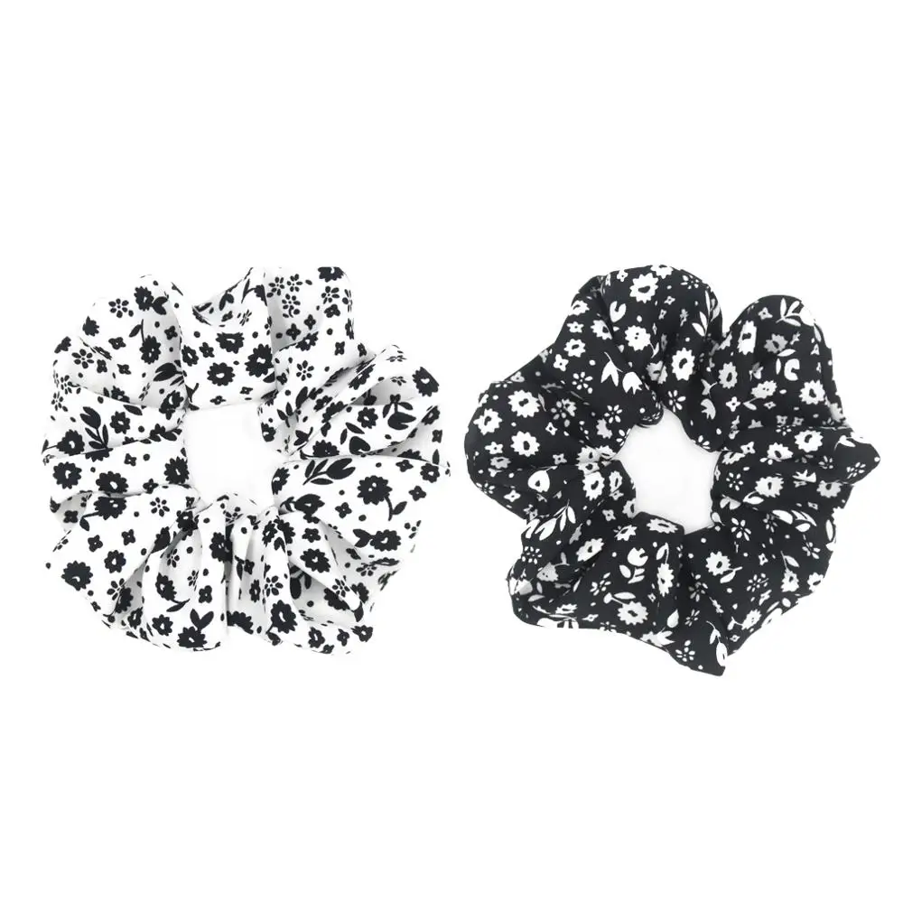 

Furling Girl 1 PC Hibiscus Print Hair Scrunchies Ponytail Holders Spring Elastic Casual Cloth Hair Bands Women Hair Accessories