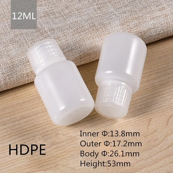 12ml Пустой из ПВП бутылка узкий рот твердый пластиковый контейнер для жидкости, лосьона, косметической упаковки бутылки пищевой - Цвет: 12ml