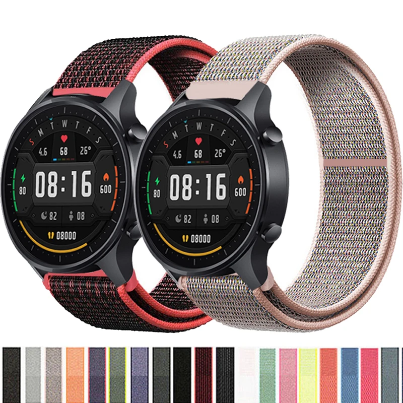Ремешок нейлоновый для Xiaomi Mi Watch Color 2 S1 браслет смарт-часов Amazfit PACE GTR 2E 47 мм Stratos 3 |