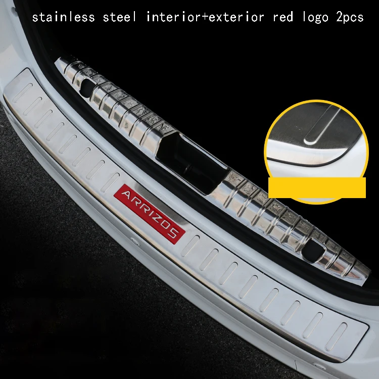 red logo 2pcs Для Chery ARRIZO5 ARRIZO 5 задняя защита багажника Декоративная полоса задняя дверь украшение яркая полоса автомобильные аксессуары - Цвет: red logo 2pcs