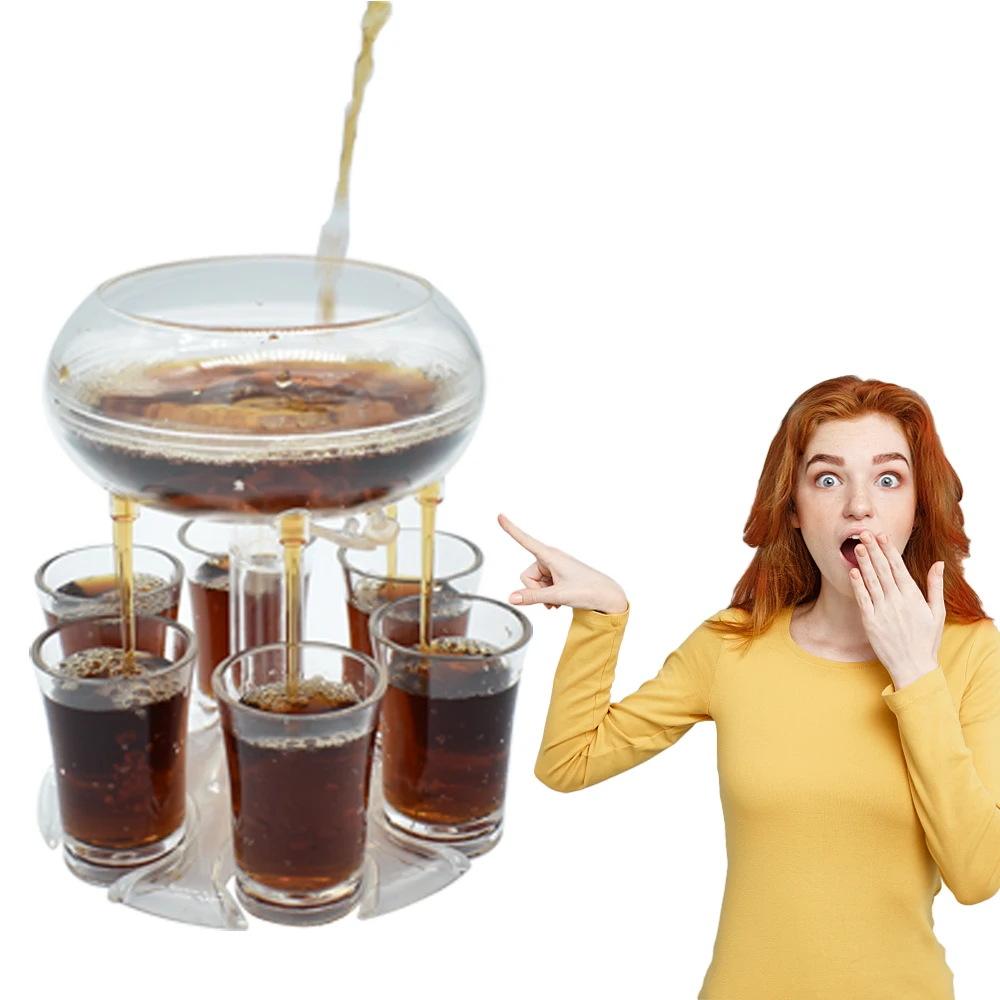 

6 shot glass dispenserdrink gamesQuick dispensershot dispenser+Cotton towelpack of 2