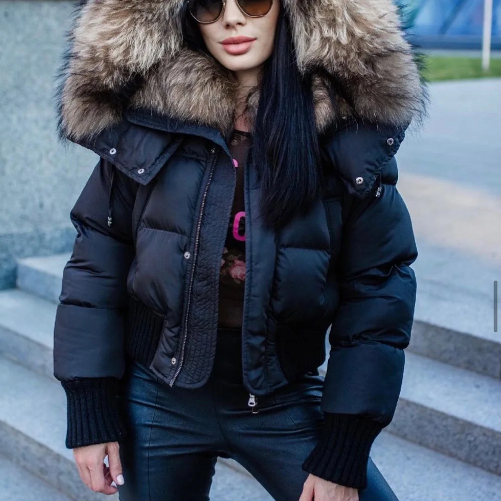 

Женская Стеганая куртка на осень и зиму, модные теплые пуховики с длинным рукавом, толстые парки на молнии с капюшоном, Женская куртка 2021
