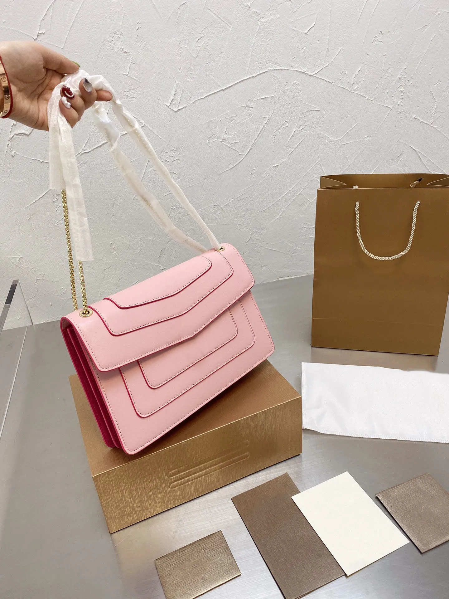 

100527 2021New fashion versatile lady's bag single shoulder bag chain bag