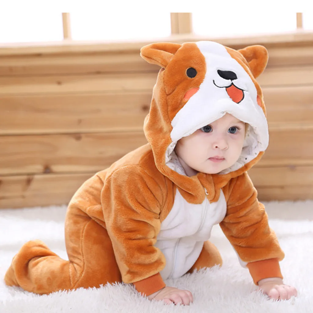 Комбинезон с длинным рукавом комбинезон милая одежда для сна новорожденных