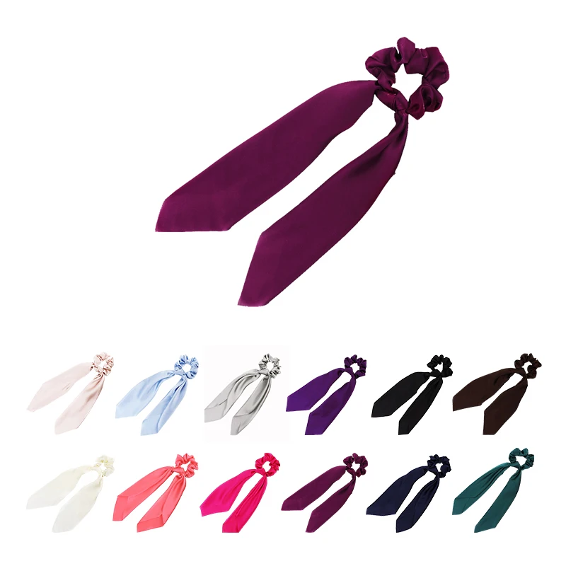 Эластичная Повязка на голову с бантом и лентой для волос резинка конского хвоста