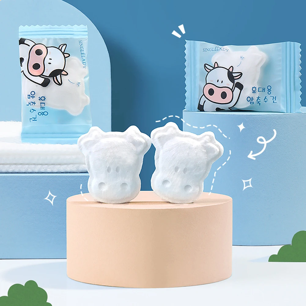 50 шт одноразовые натуральный хлопок сжатого Портативный для путешествий