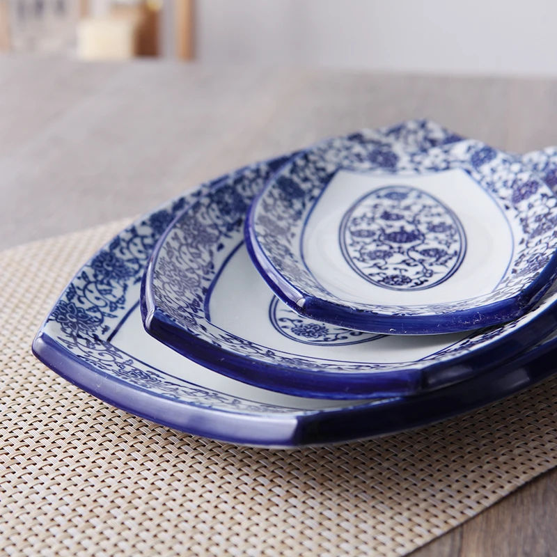 8/10/12 дюймов китайские сине белые фарфоровые керамические обеденные тарелки