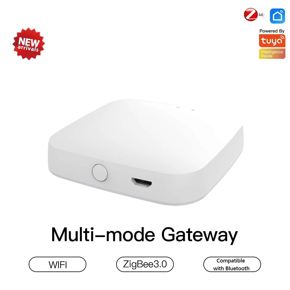 

Беспроводной смарт-шлюз Tuya ZigBee, хаб с дистанционным управлением через приложение, 5 В, 1 а, с голосовым управлением, Wi-Fi, для Alexa