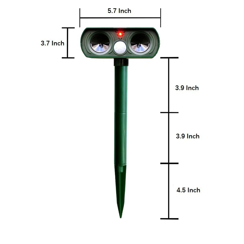 

Outdoor Garden Mole Repellent Solar Power Ultrasonic Mole Snake Bird Mosquito Mouse Ultrasonic Pest Repeller Control Garden Yard