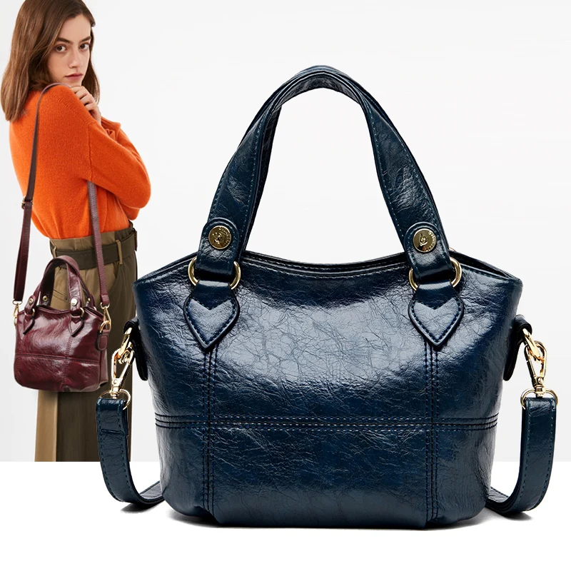 

OLSITTI High Quality Leather Women Crossbody Bags for Women 2021 Vintage Classic Solid Color Shoulder Bag Stylish Women Handbag