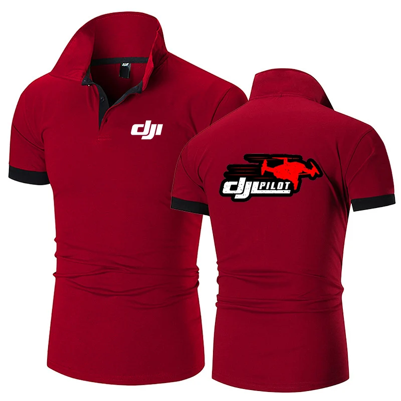 

Dji Mavic Pilot 2021 Summer Print New Polo Shirts Men Comfortable Short Sleeves Male Cotton Harajuku Tops Casual Sport T-Shirts