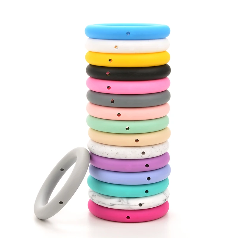 Прорезыватель для зубов LOFCA 10 шт. 65 мм силиконовые бусины подвеска в виде ребенка