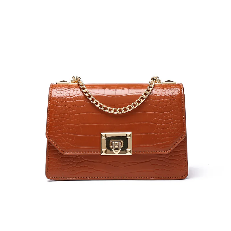 

Лидер продаж, Новая Роскошная красная сетчатая однотонная женская сумка из искусственной кожи с цепочкой и крокодиловым узором, маленькая ...