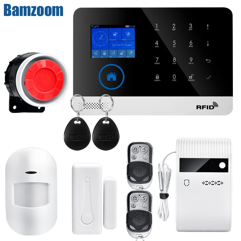 WIFI GSM GPRS система сигнализации приложение дистанционное управление RFID карта Arm Disarm