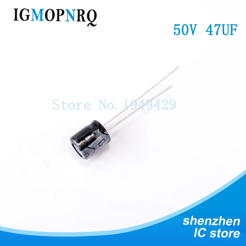 

50PCS/LOT Aluminum electrolytic capacitor 47uF 50V 6.3*7 Electrolytic Capacitor 50v 47uf