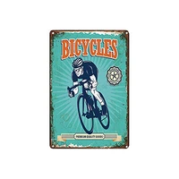 new vintage metal tin sign bicycles retro garage yard home cafe bar club hotel wall decoration stickers signs 12x8 inch
