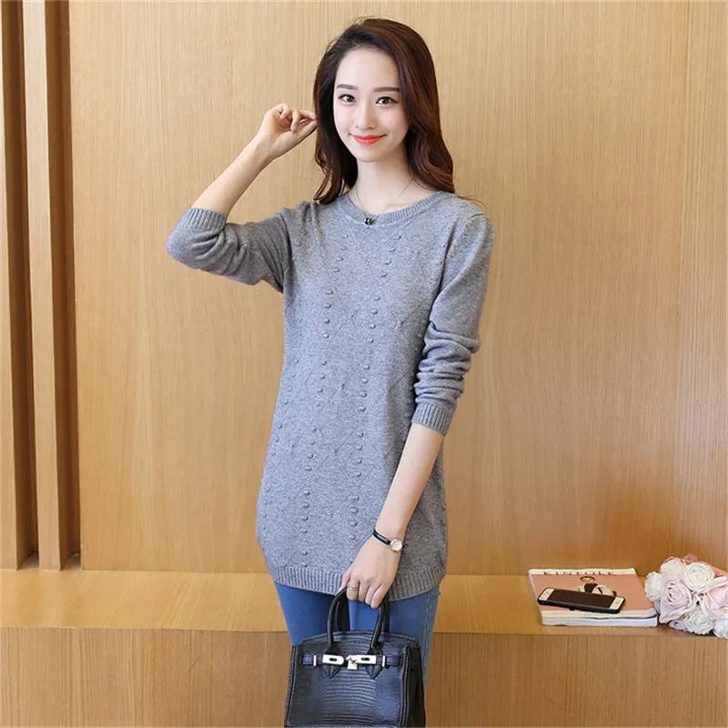 

2020 Autumn New Knitted Sweater O-Neck Women Pullovers Winter Long Sleeve Casual Female Fashion Jumper Pull Femme Hiver R757