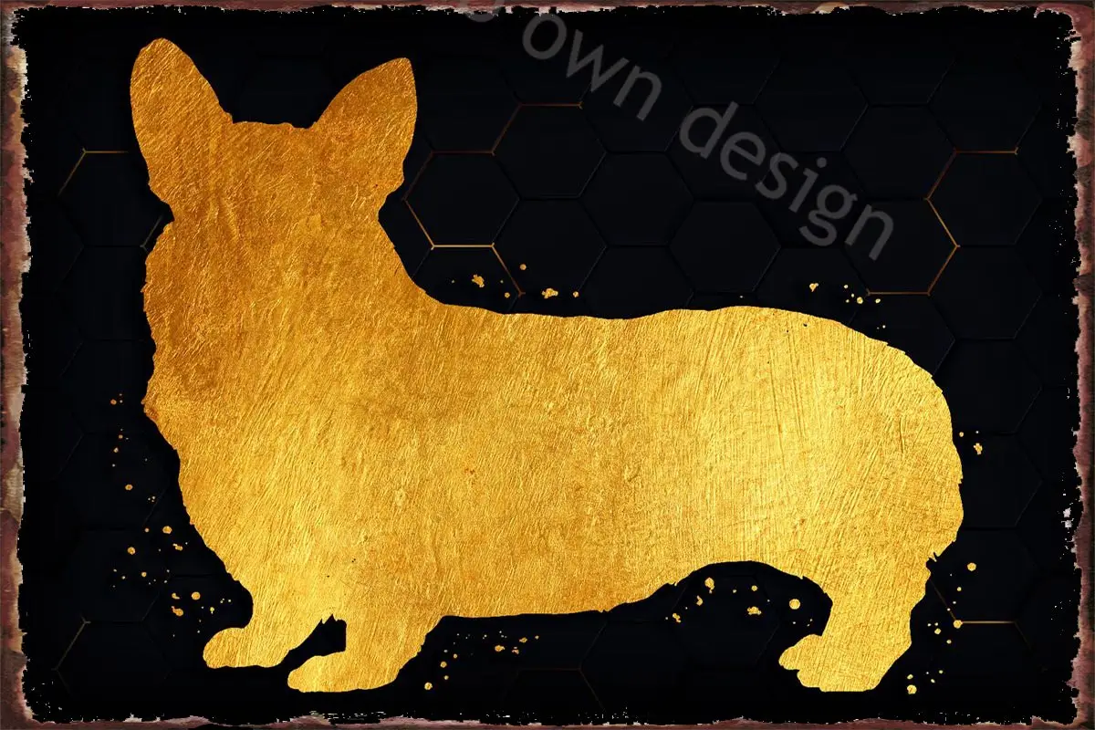 

Жестяные пластины Pembroke Welsh Corgi, Настенный декор, Ретро винтажный металлический знак, жестяной знак для искусства, мужская пещера, кафе, паб, д...