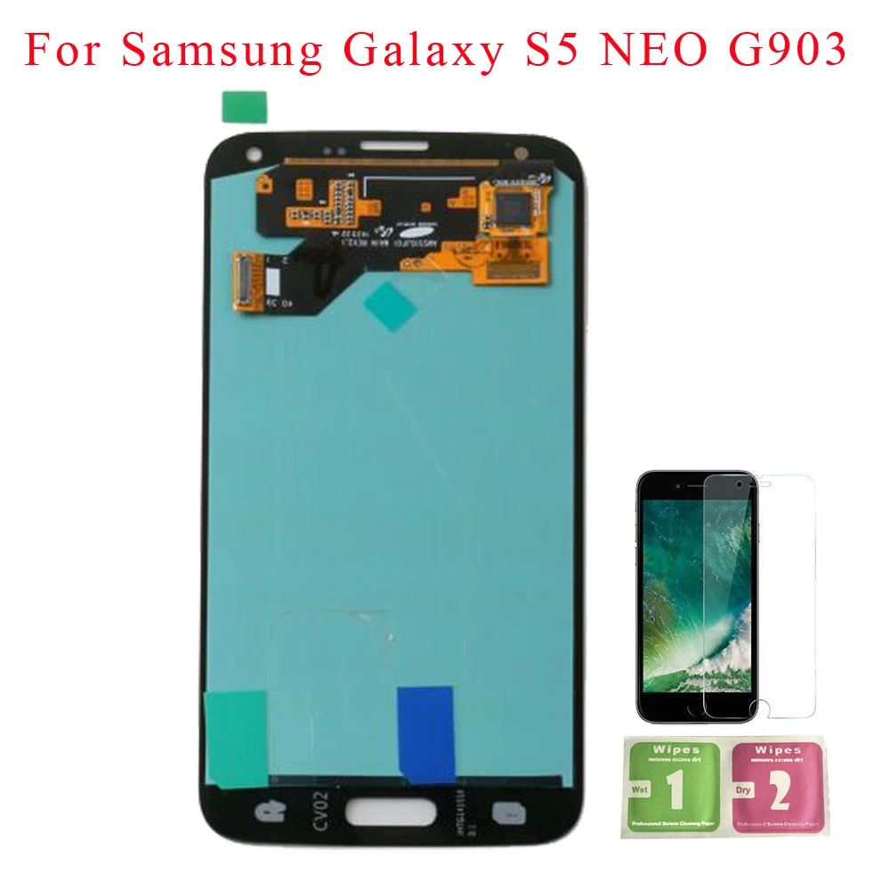 ЖК дисплей Super AMOLED S5 для Samsung Galaxy NEO SM G903M G903 G903F с сенсорным экраном и дигитайзером в