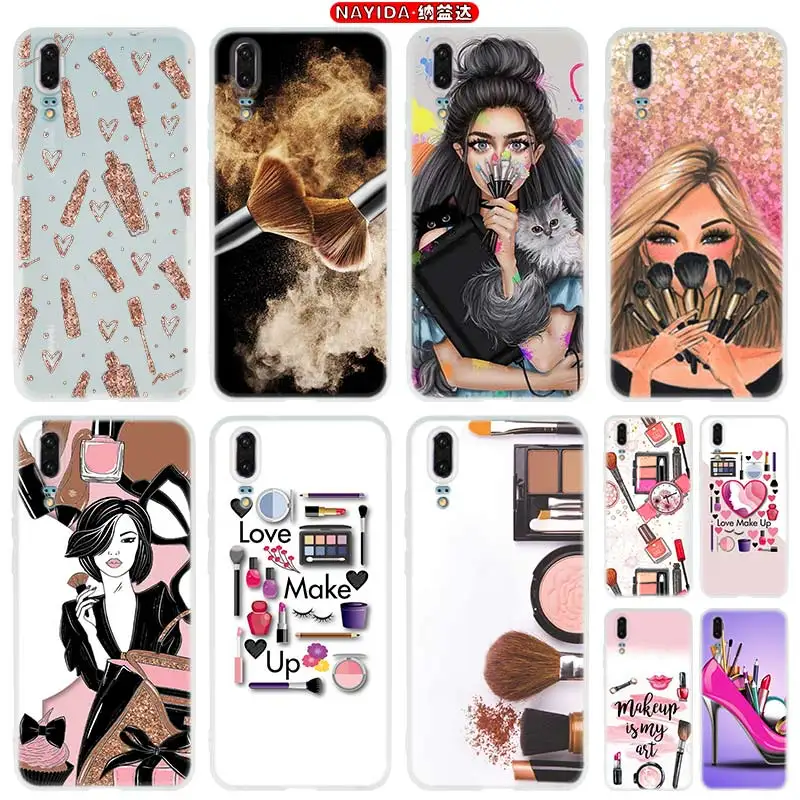 

Чехол для телефона Huawei P50 P40 P10 P20 P30 Lite Pro P Smart Z 2019 2020, модная косметика