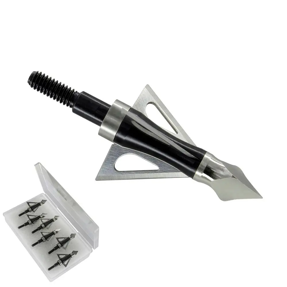 

Maifield Archery Broadheads 100 Grain Bowhunting Arrow Head 3 фиксированных лезвия 6 упаковок для маленькой игры арбалет и составной лук стрела
