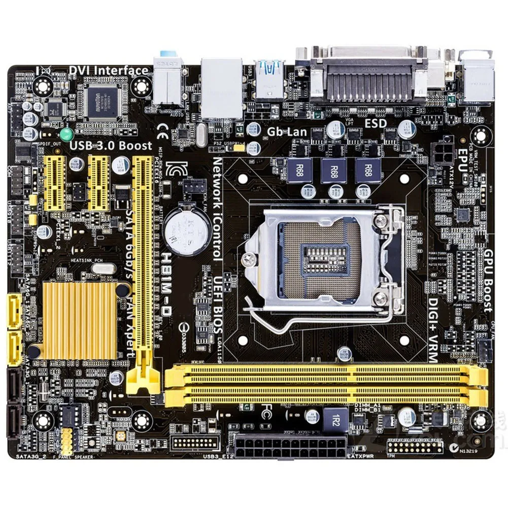 

For Asus H81M-D M-ATX Motherboard DDR3 LGA1150 VGA DVI USB3.0 Mobo