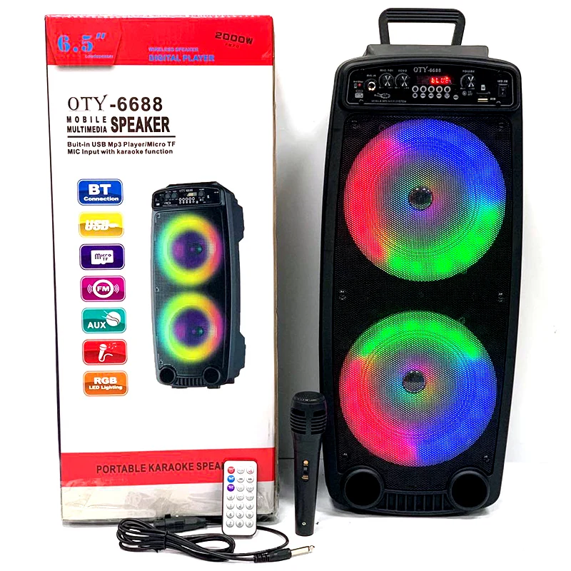 

Bluetooth-колонка с сабвуфером, 6,5 дюйма, AUX, USB, FM