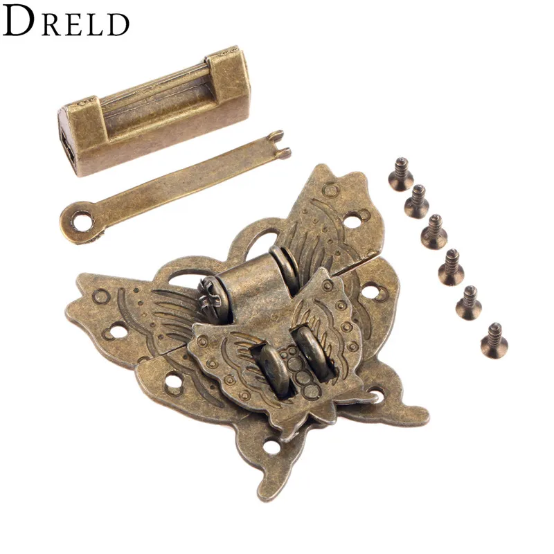 DRELD латунная фурнитура винтажная деревянная коробка тумблер для шкафа защелка с