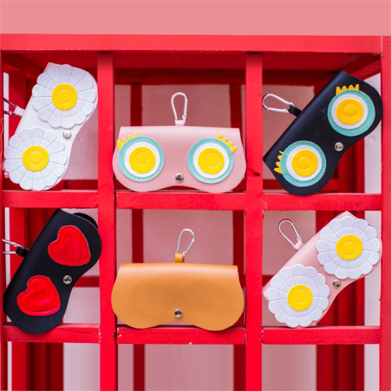 

Hot Sale Portable Case Animal Cartoon Fashion Women PU Leather Sun Eye Glasses Box For Eyeglass Sunglasses Cute Protection Bag