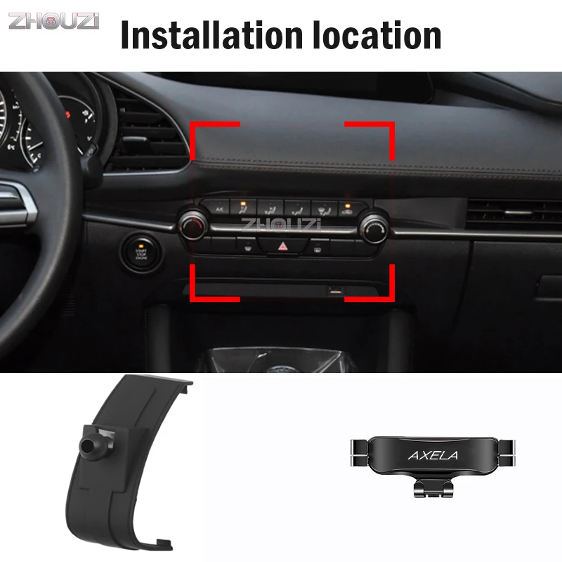 car mobile phone holder air vent outlet clip stand gps gravity navigation bracket for mazda 3 axela 2020 2021 auto accessories free global shipping