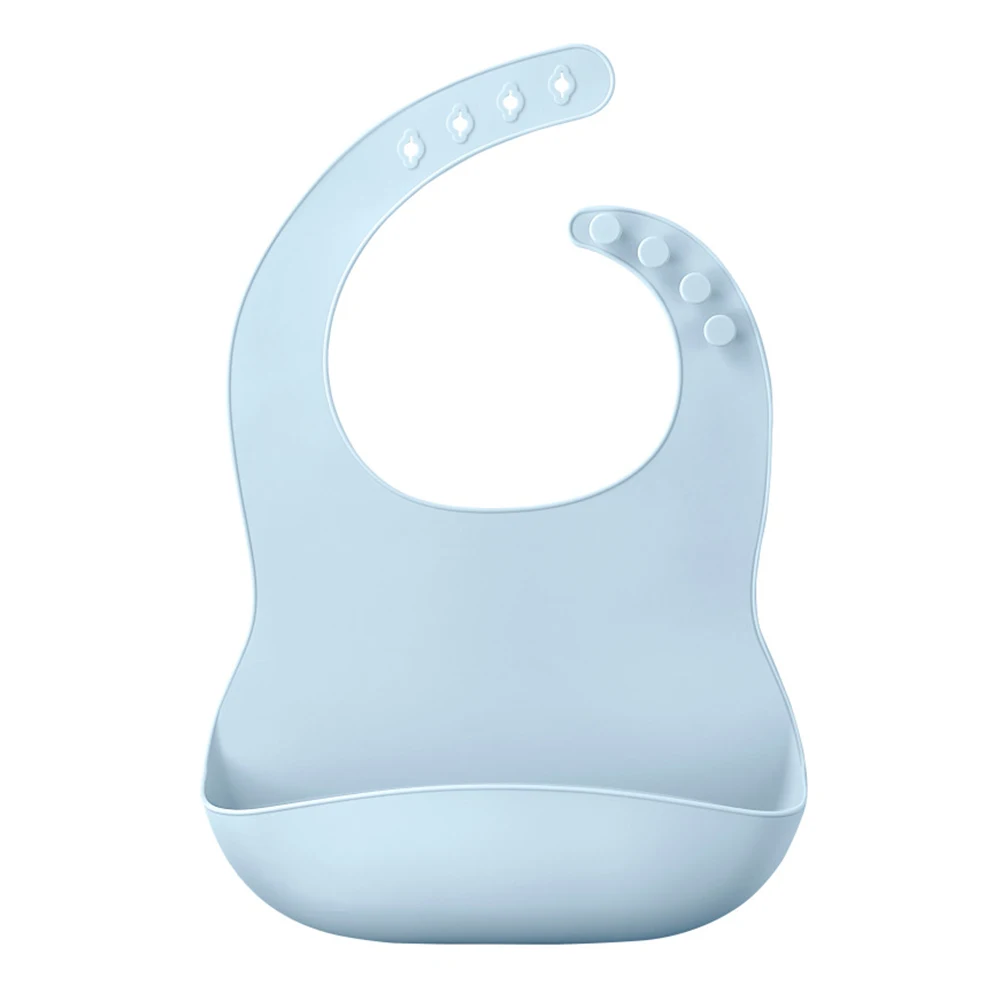 Food Grade Silicone Baby Bib Saliva Pocket Waterproof Bib Newborn Feeding Adjustable Burp Scarf Baby Birthday and Christmas Gift