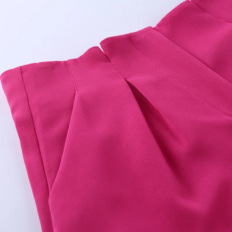 

InstaHot elegant high waist leisure shorts frill casual soft summer women office lady mini shorts 2020 fashion pockets shorts