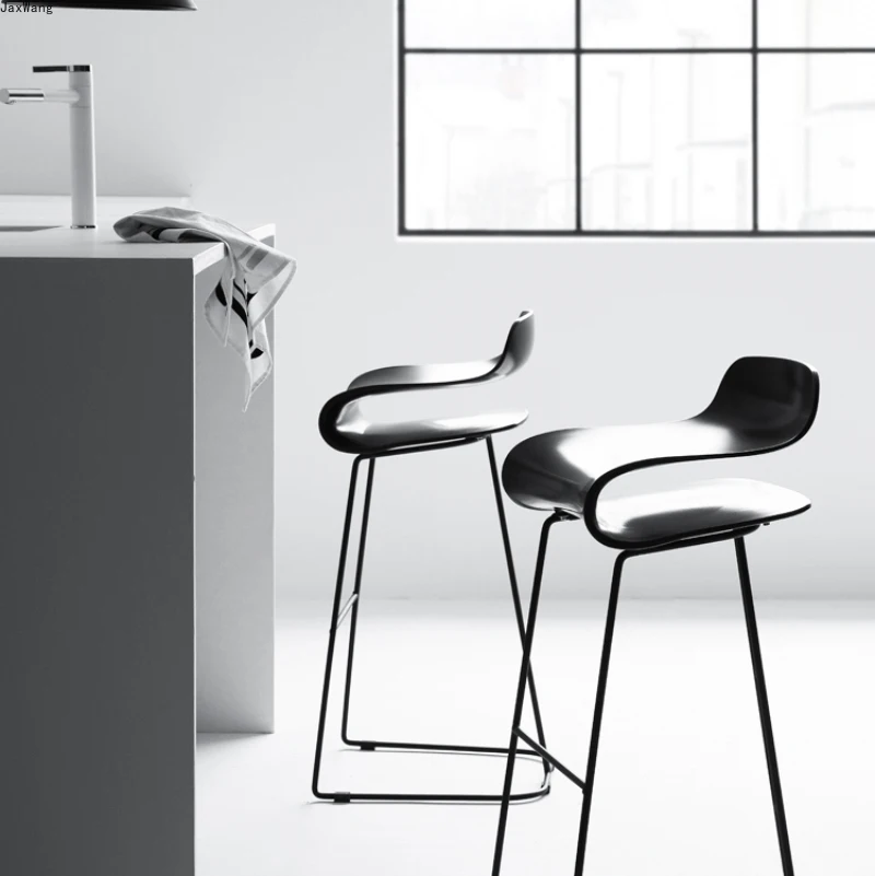 Скандинавские барные стулья из кованого железа современный минималистичный