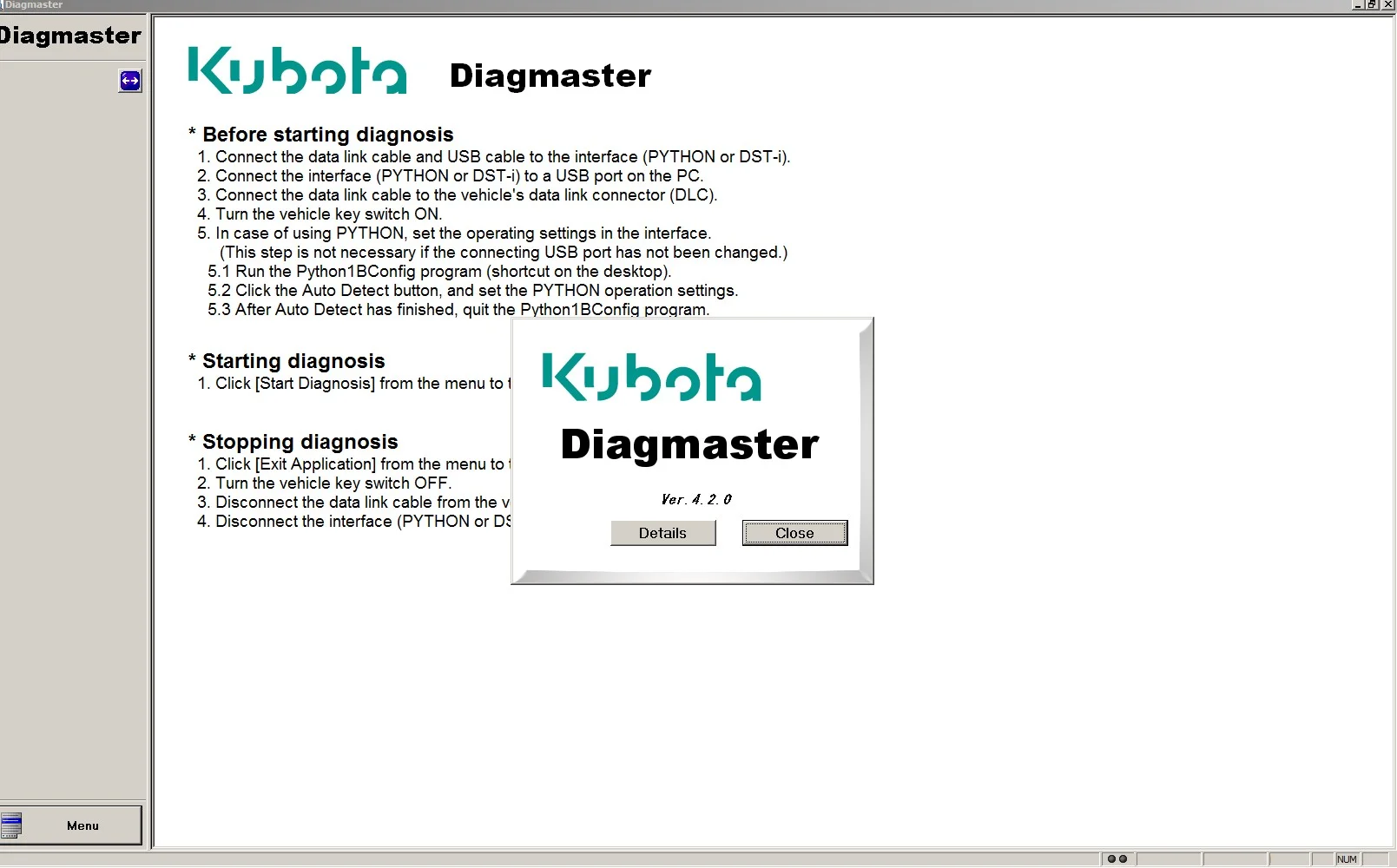 Диагностический инструмент Kubota |