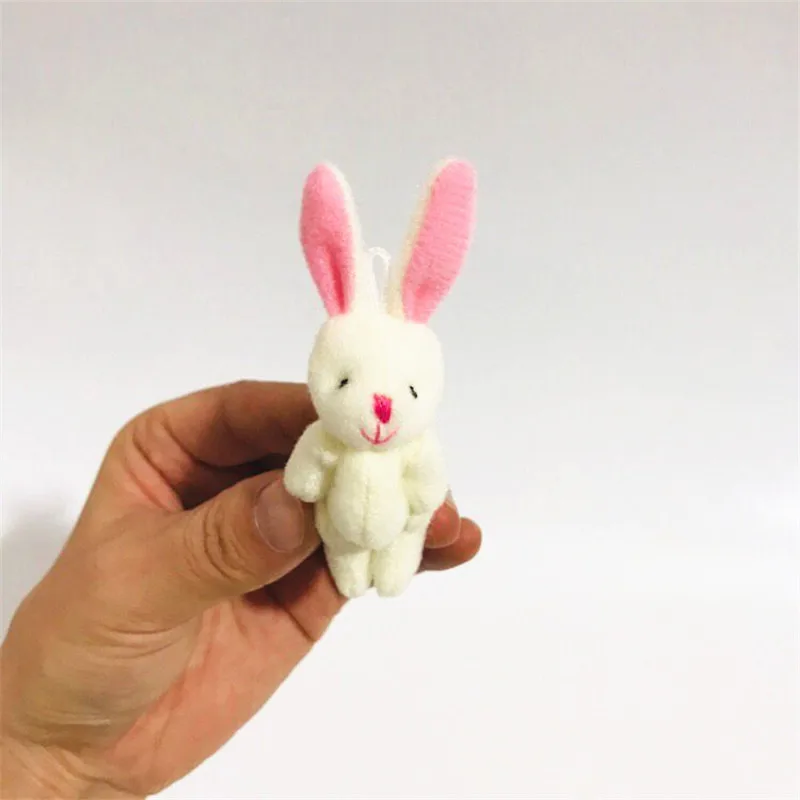 100 шт./лот 6 см мини подвеска плюшевый шарнир кролика | Игрушки и хобби