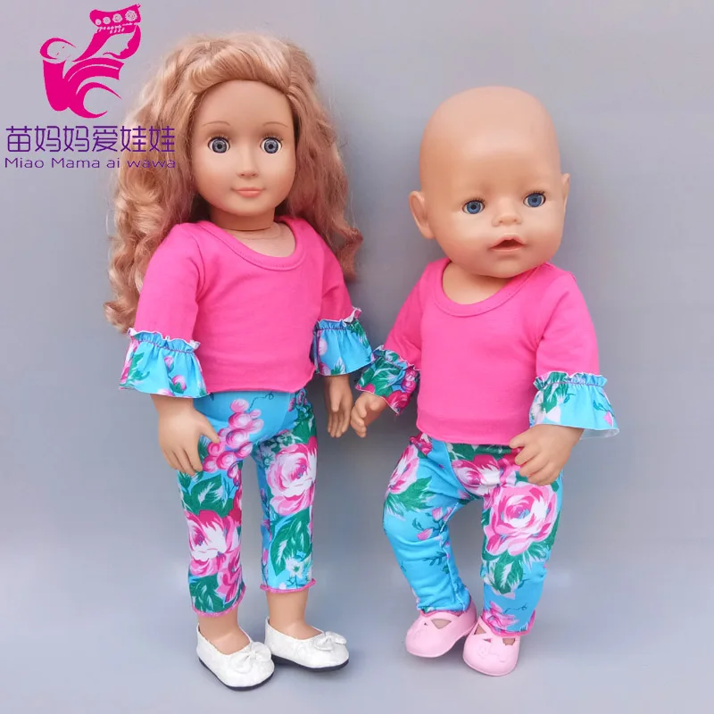 Детская кукла розовое платье для катания на коньках с брюками 18 дюймовой девочки