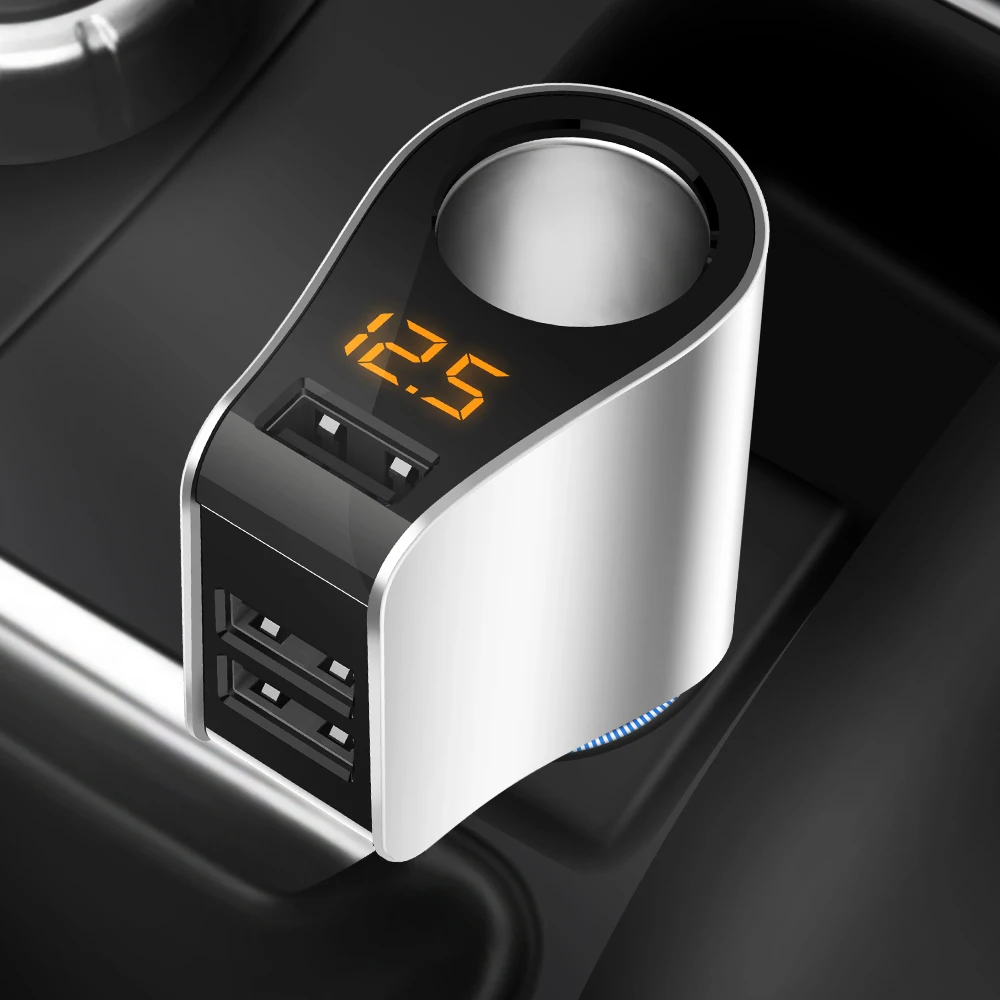 KORSEED розетка для автомобильного прикуривателя сплиттер питания 3 USB