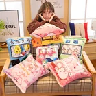 Плюшевые игрушки в виде пудинга, плюшевые мини-игрушки в виде животных, подушка для кукол, милый кролик, медведь, собака, кошка, свинья, подушка, подарок для девочек