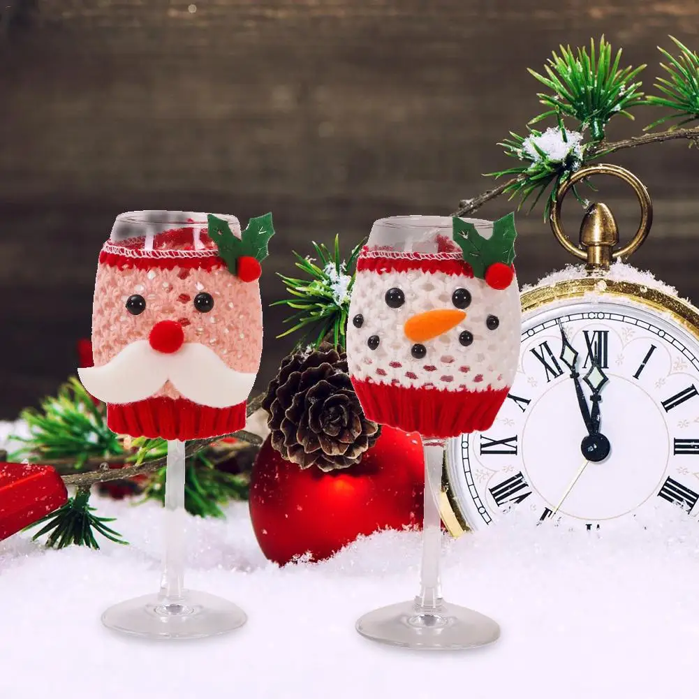 НОВАЯ РОЖДЕСТВЕНСКАЯ шерстяная винная стеклянная крышка бутылки вина старый