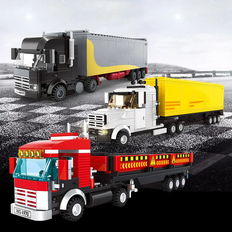 

City Creator Transport Series Large Van Container Truck Building Blocks Bricks Toys Christmas Gifts