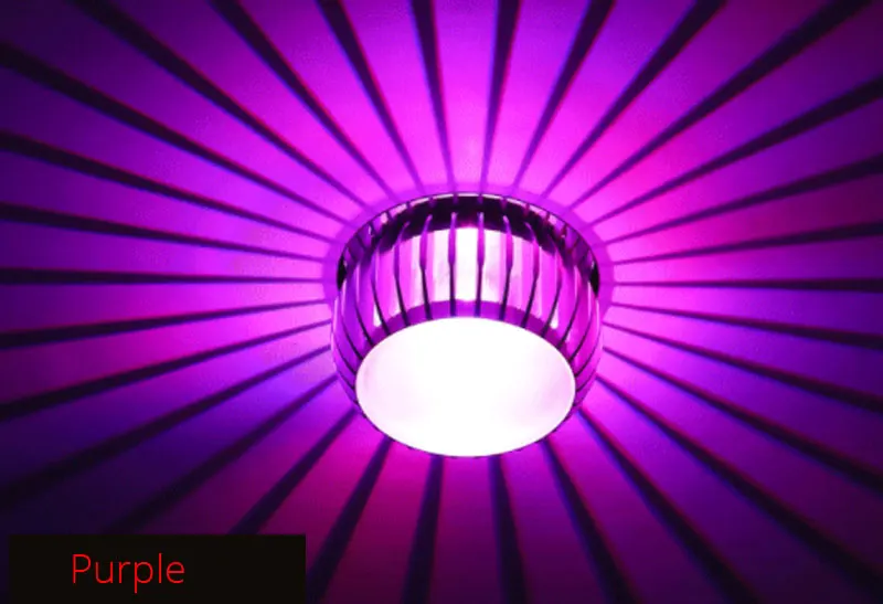 Purple Светодиодный светильник, RGB пульт дистанционного управления, 3 Вт, 6 Вт, 9 Вт, 12 Вт, светодиодный потолочный светильник, настенный светильник, лампа для коридора, светильник для прихожей - Испускаемый цвет: Purple