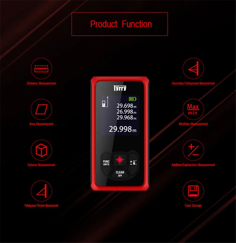 Ручной Портативный лазерный дальномер возможностью погружения на глубину до 30 м