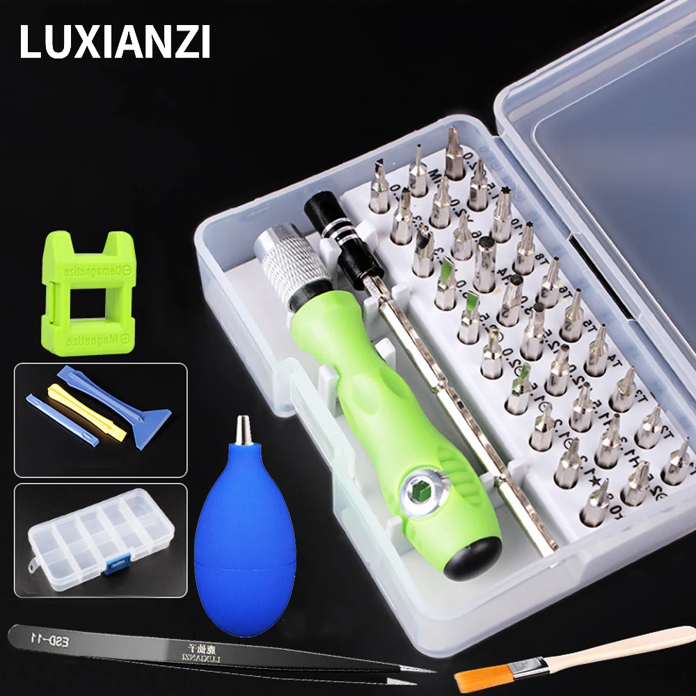

Набор отверток LUXIANZI 32 в 1, набор магнитных отверток, Набор бит, шлицевые, Phillips, Torx, многофункциональные ручные инструменты для ремонта