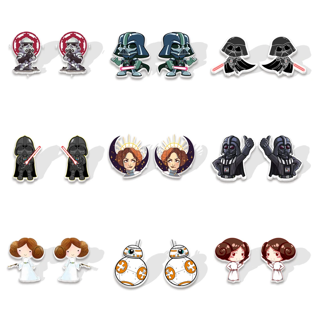

Acrylic Resin Epoxy Stud Earrings Sci-fi Movies Stud Earrings For Girls Gift Jewelry Accessories