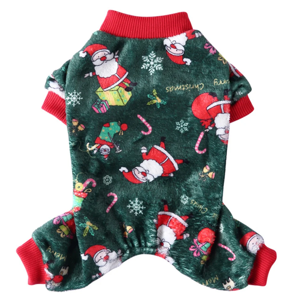 

1pc Christmas Pet Clothes Four-legged Fleece Clothes Christmas Dog Clothes