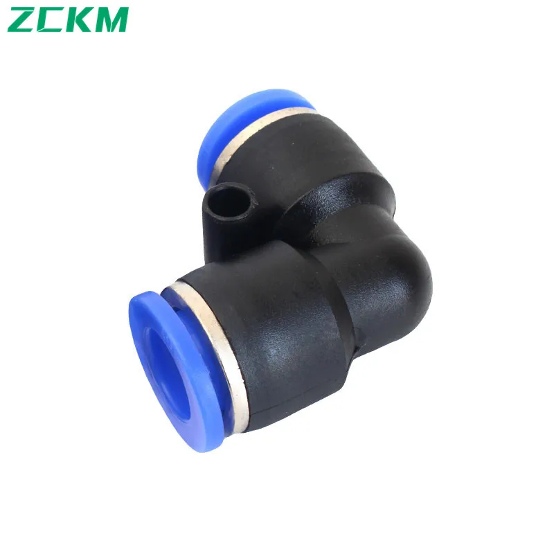 

ZKCM Pneumatic Connector PV L-Shaped Plastic Connector 4 6 8 10 12 14 MM For Air Water Hose Tube Push Quick Connection